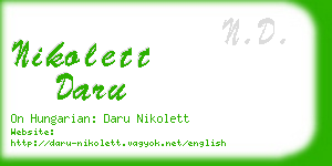 nikolett daru business card